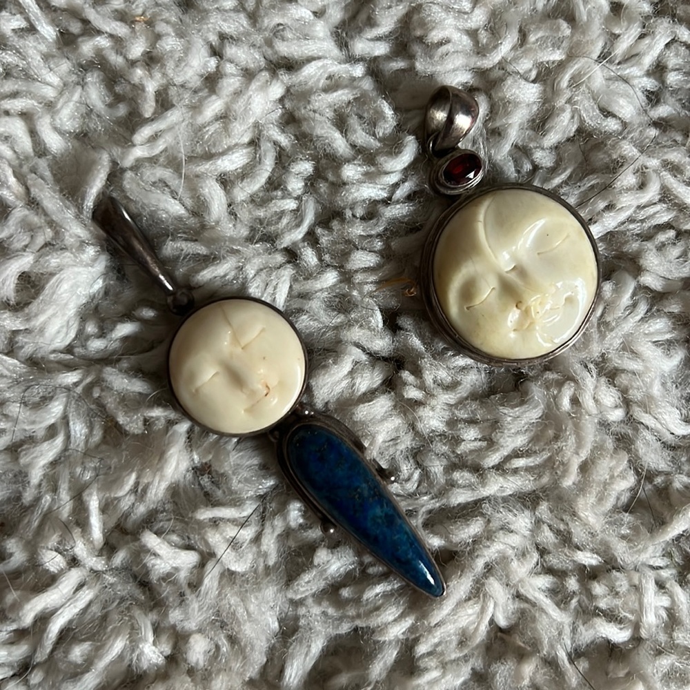 Moon sterling silver pendant bundle